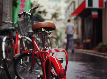 bicicleta roja