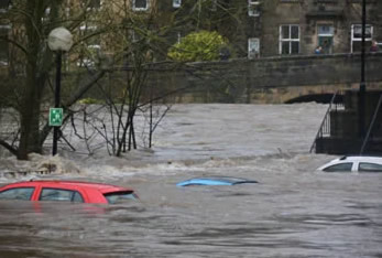 agua en una inundación