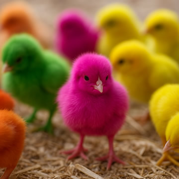 pollitos de colores
